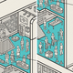 Illustration for article titled Gorgeous Minimoog Cutaway Poster Hides 28 Electronic Music Pioneers Inside It